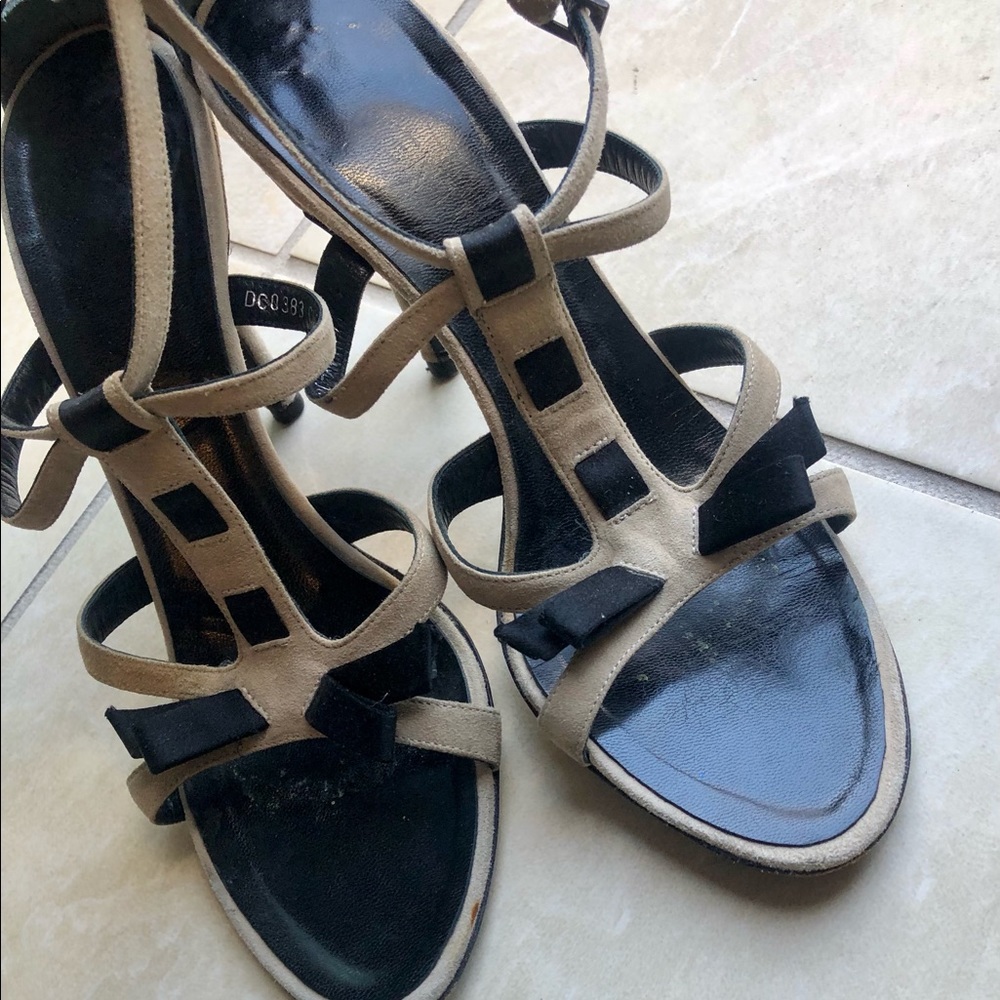 Valentino suede bow sandals, sz. 37